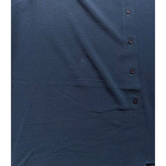 City Chic Button Down Shirt Lacy Hi-Lo Navy Blue Lace Long Sleeve Size 16 - Picture 9 of 11